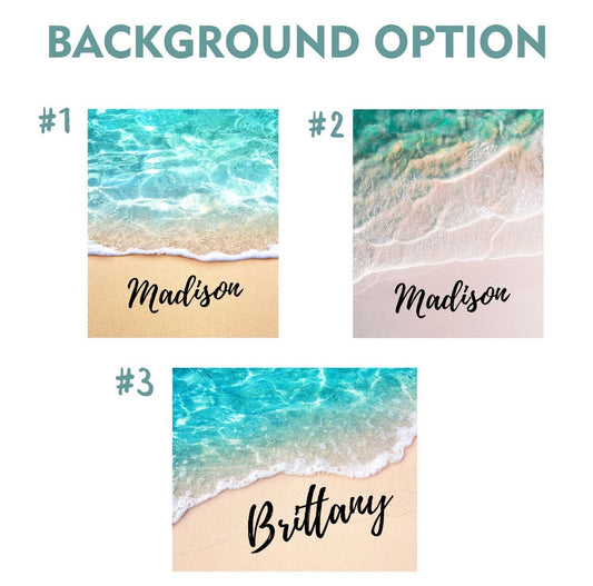 Ocean Print Customized Blanket with Your Name - Custamazegifts.com