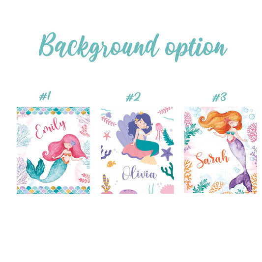 Custom Baby Blanket with Name, Mermaid Print Customized Blanket - Custamazegifts.com