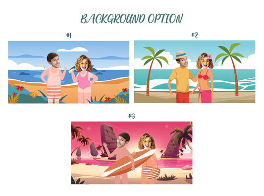 Funny Face Custom Beach Towel for Couples, Anniversary Photo Gifts T71 - Custamazegifts.com