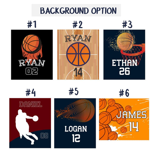 Basketball Custom Blanket, Monogrammed Blanket for Him - Custamazegifts.com