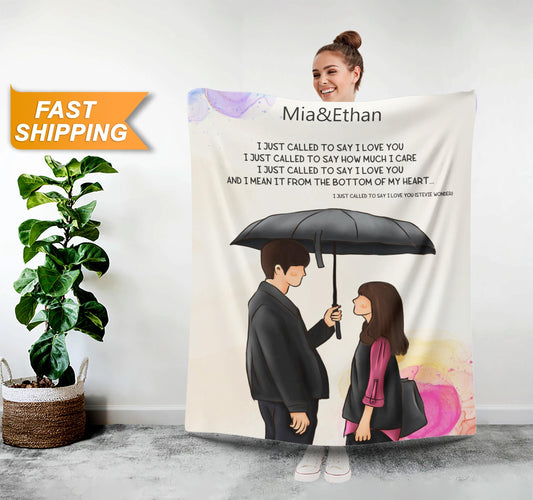 Song Lyric Custom Blanket - Romantic Gifts for Him Her - Custamazegifts.com