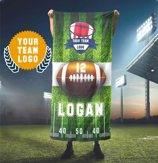 Rugby Team Towels, Rugby Player Custom Towel, Add Your Logo Towel - Custamazegifts.com