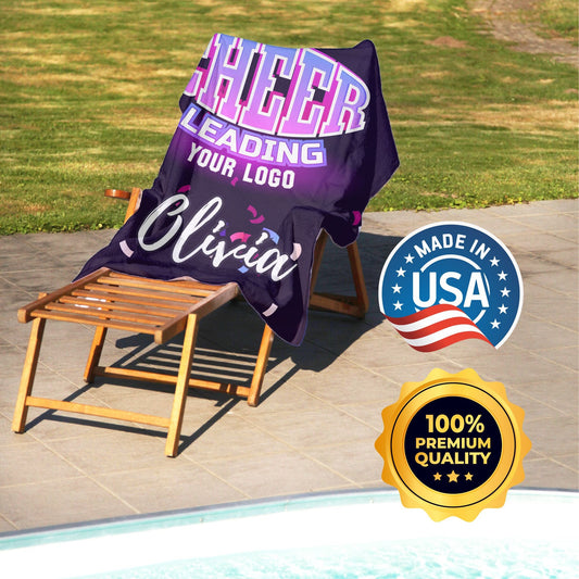 Cheerleading Custom Logo Towel, Cheer Team Personalized Sports Towel T83 - Custamazegifts.com