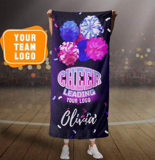 Cheerleading Custom Logo Towel, Cheer Team Personalized Sports Towel T83 - Custamazegifts.com