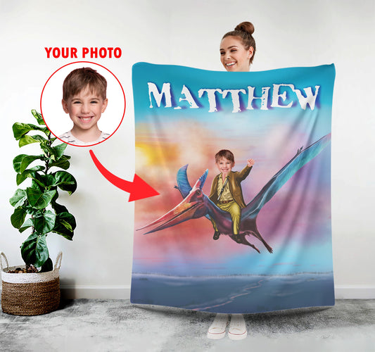 Flying Pterodactyl Blanket from Photo for Boys - Custamazegifts.com
