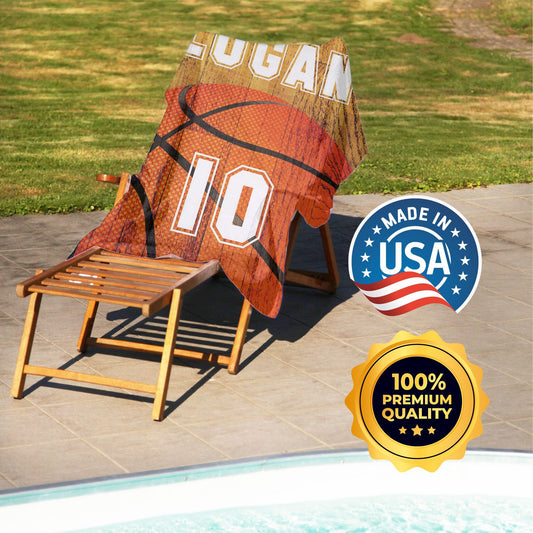 Basketball Team Towel, Personalized Logo Towels, Basketball Team Gift - Custamazegifts.com