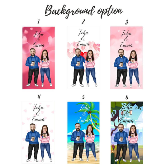 Personalized Couple Photo Beach Towel, Valentines Day Gift for Him Her T104 - Custamazegifts.com