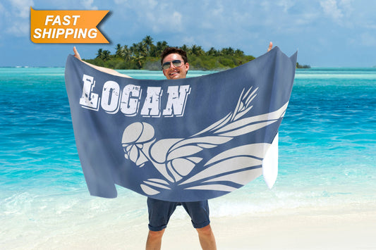 Personalized Swim Team Pool Towels, Swimming Team Gifts - Custamazegifts.com