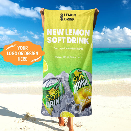 Design Your Own Beach Towel, Add Your Logo or Image on Towel, Promotional Gifts T117 - Custamazegifts.com