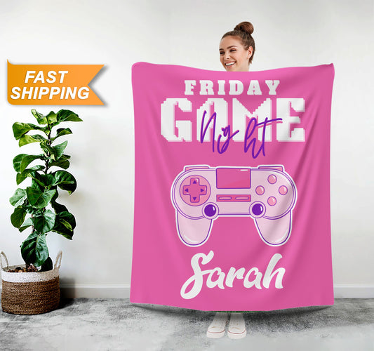 Video Game Blanket, Personalized Gaming Blanket, Game Lover Gifts - Custamazegifts.com