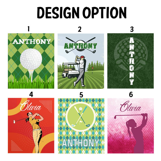 Custom Golf Player Blanket, Gifts for Him Her - Custamazegifts.com