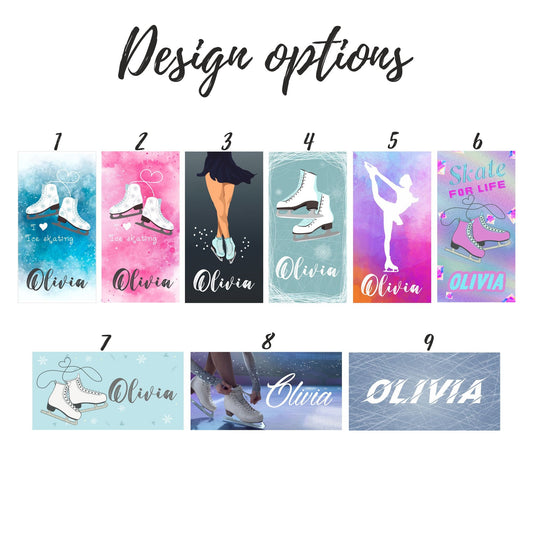 Ice Skating Beach Towel, Custom Figure Skating Towel - Personalized Towels - Custamazegifts.com