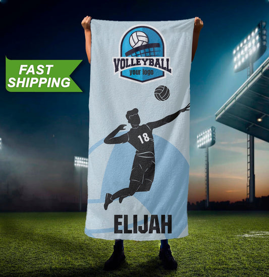 Volleyball Beach Towel, Personalized Volleyball Team Towels, Volleyball Team Gifts - Custamazegifts.com