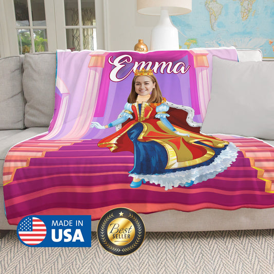 Queen Personalized Photo Blanket Gift for Her - Custamazegifts.com