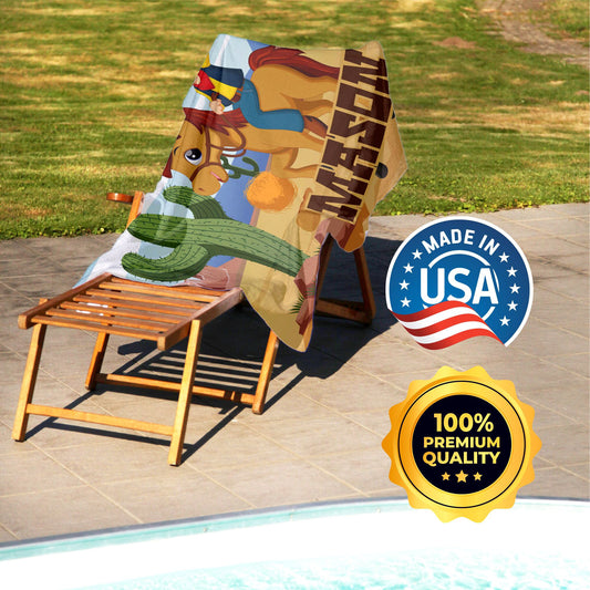 Cowboy Kids Face Beach Towel, Funny Western Towel, Photo Gifts for Boys T139 - Custamazegifts.com