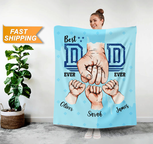 Custom Blanket for Fathers - Best Dad Gifts for Him - Custamazegifts.com