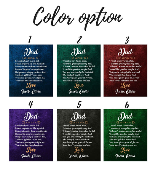 Fathers Day Blanket, Poem for Dad Blanket - Custamazegifts.com