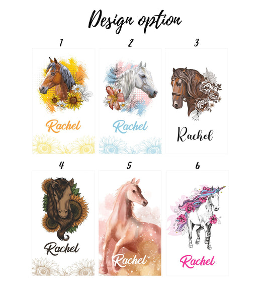Horse Towel, Animal Beach Towel with Floral Print, Animal Lover Gifts T172 - Custamazegifts.com