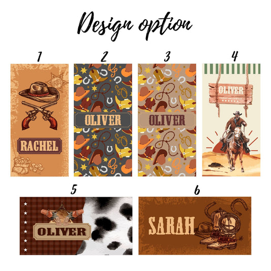 Western Custom Beach Towel, Cowboy Personalized Towel with Your Name - Custamazegifts.com