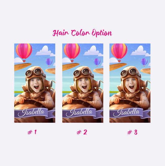 Customize Pilot Towel Aviator Beach Girls' Gift - Custamazegifts.com