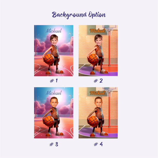 Basketball Face Photo Blanket for Boys - Custamazegifts.com