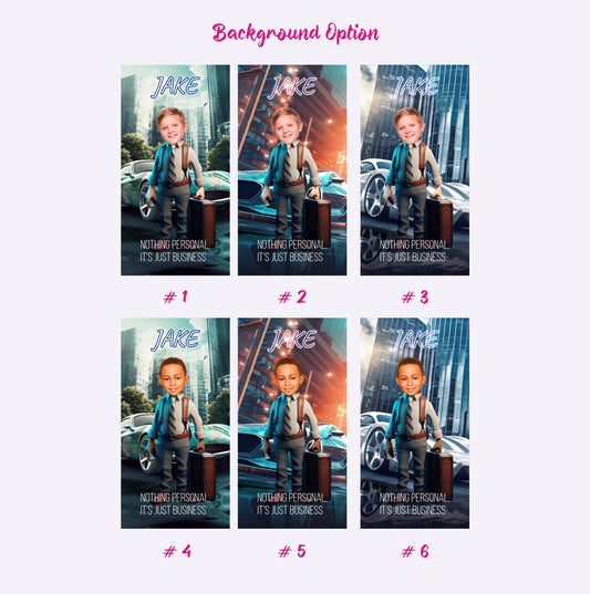 Little Businessman Custom Photo Towel, Nothing Personal Just Business Bath Towel - Custamazegifts.com