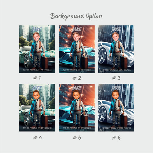 Businessman Kids Photo Canvas, Nothing Personal Just Business Custom Boys Gift - Custamazegifts.com