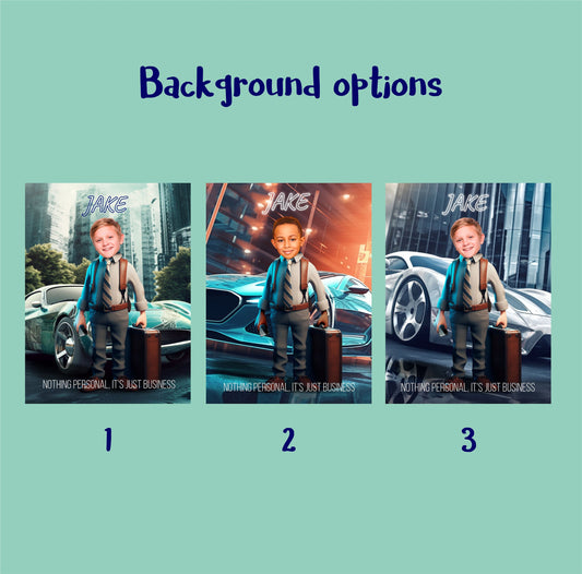 Future Businessman Kids Teens Photo Poster for Boys - Custamazegifts.com