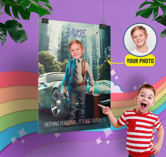 Future Businessman Kids Teens Photo Poster for Boys - Custamazegifts.com