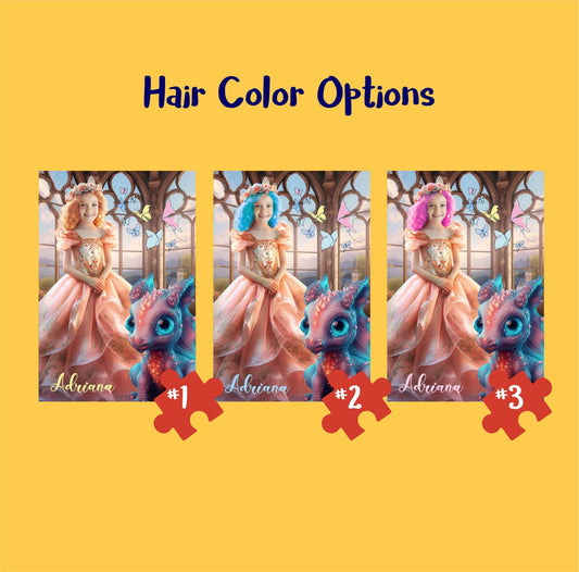 Princess and Dragon Custom Jigsaw Puzzle from Photo, Girls' Gift - Custamazegifts.com