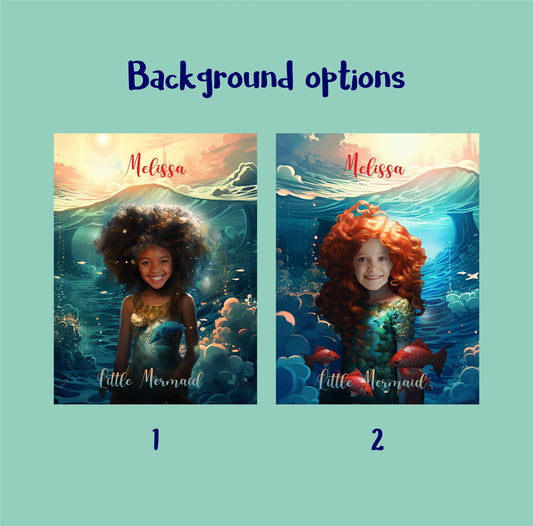 Little Mermaid Princess Birthday Fairytale Gift Poster - Custamazegifts.com