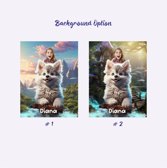 Girl and Wolf Personalized Blanket for Her - Custamazegifts.com