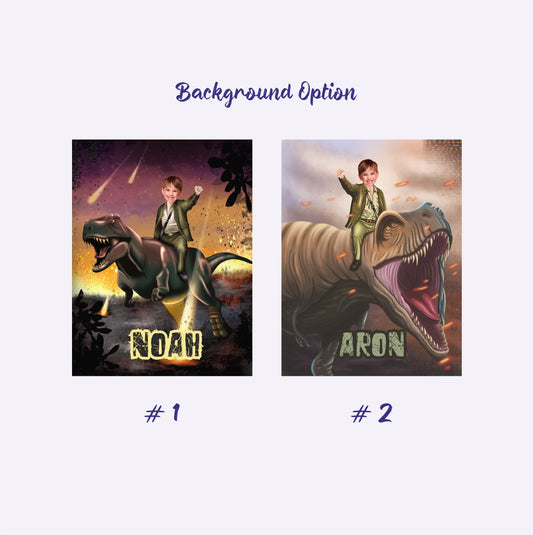 Kids Dinosaur Photo Blanket, T Rex Gift for Him - Custamazegifts.com