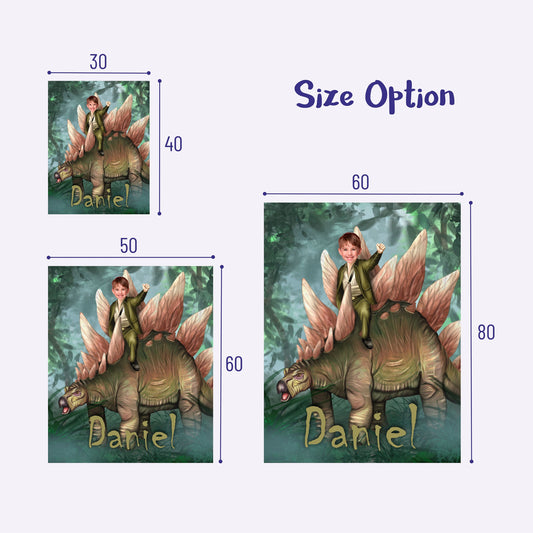 Dinosaur - Boys Personalized Blanket - Custamazegifts.com