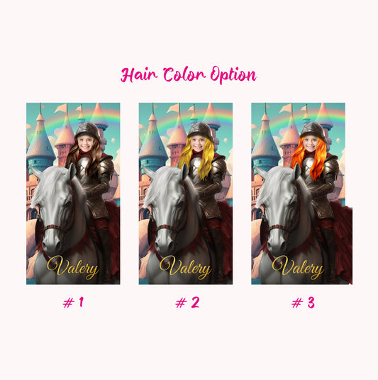 Knight Girl Beach Towel, Personalized Kids Swimming Towel - Custamazegifts.com