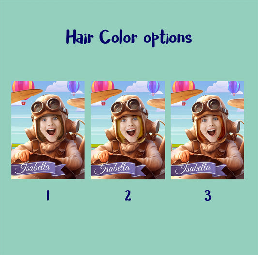 Pilot Poster Personalized Girl Portrait Gift for Her - Custamazegifts.com