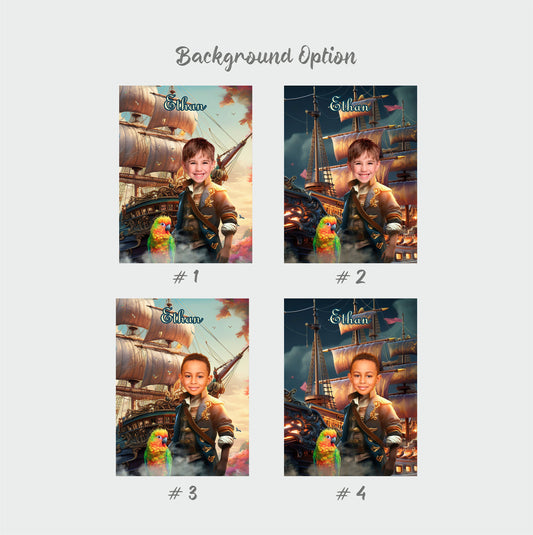 Caribbean Pirate Photo Canvas Wall Art, Pirate Themed Gift for Him - Custamazegifts.com