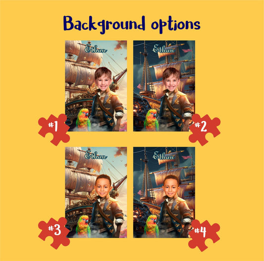 Pirate's Life Custom Photo Puzzles, Caribbean Pirates Fan Gift for Him - Custamazegifts.com