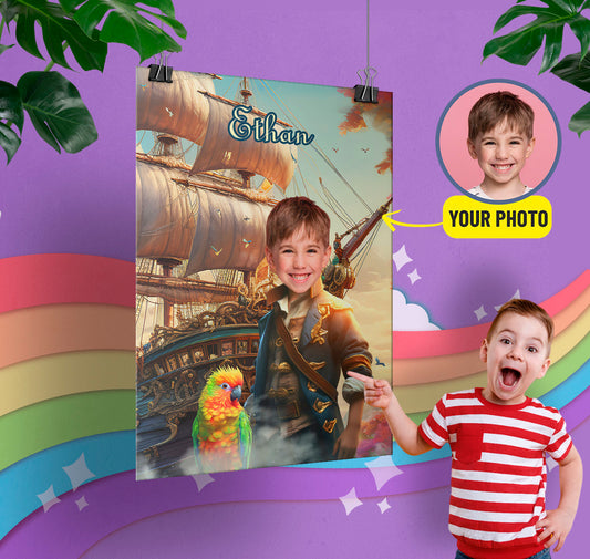 Yo Ho Ho A Pirate's Life for Me Poster from Photo, Caribbean Pirate Fan Gift - Custamazegifts.com