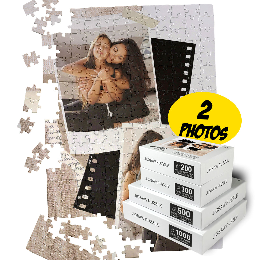 Cinema Filmstrip Jigsaw Collage Puzzle of Two Pictures for Mother - Custamazegifts.com 