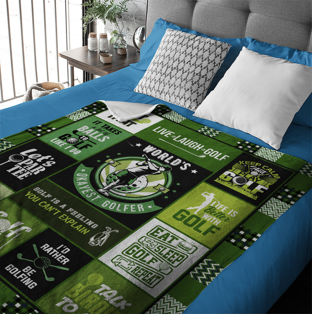 Golf Blanket Gifts for Men, Thoughtful Birthday Gift for Golfer - Custamazegifts.com 