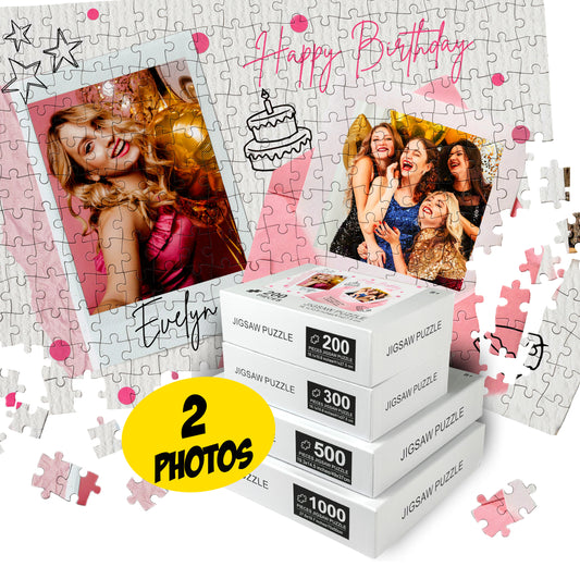 Collage Puzzle From Photos, Birthday Fun Gift Idea for Him Her