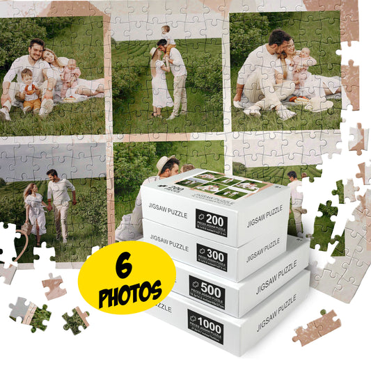 Jigsaw Puzzle Create Your Own Collage, Gifts for Wife Husband Groom Bride - Custamazegifts.com 