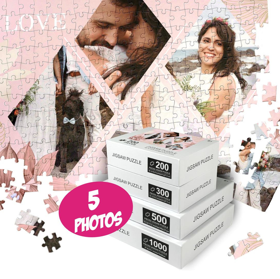 Jigsaw Puzzle Collage Puzzle, for Anniversary, Wedding, Valentine's Day - Custamazegifts.com 