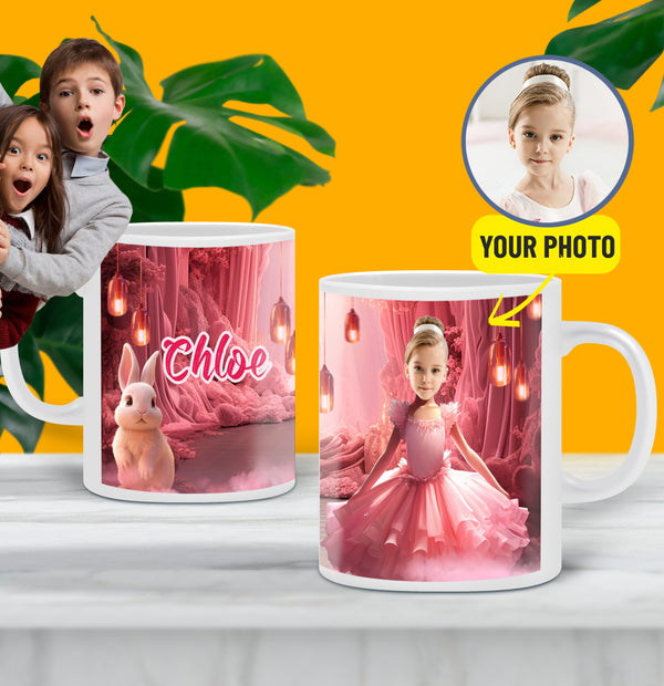 Ballet Gift Custom Mug, Birthday Girl Ballerina Print Gift - Custamazegifts.com 