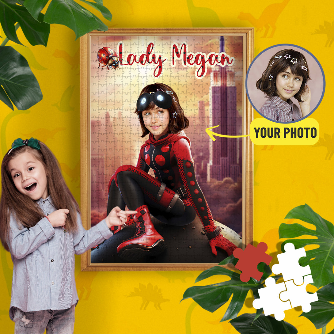 Puzzle from Photo Ladybug, Unique Memory Girls Gift - Custamazegifts.com 