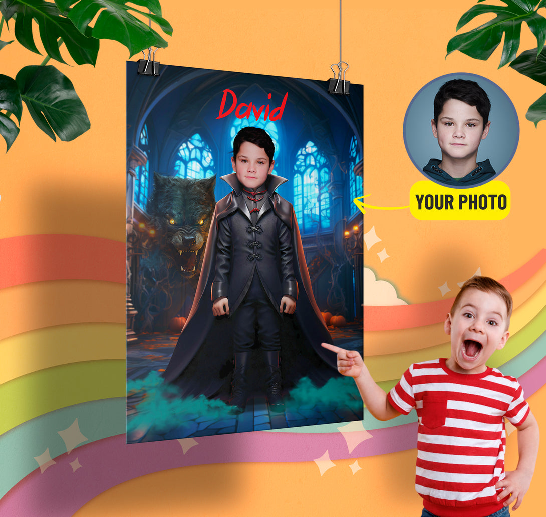 Picture Poster Print Horror Boys Gift, Custom Prints Kids Count Dracula - Custamazegifts.com 