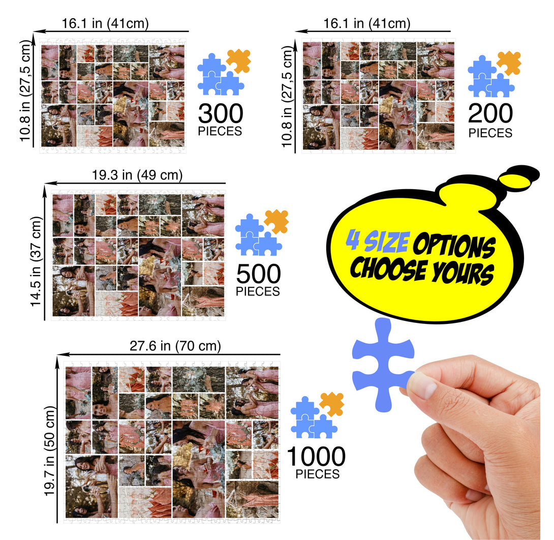 24 Photos Collage Puzzle, Adult Jigsaw Puzzles Unique Gift - Custamazegifts.com 