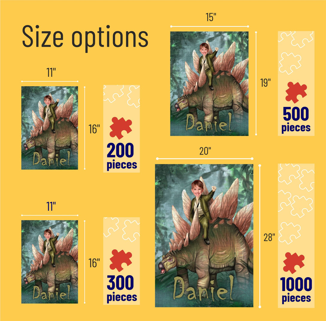 Custom Dino Jigsaw Picture Puzzles for Boys - Custamazegifts.com 