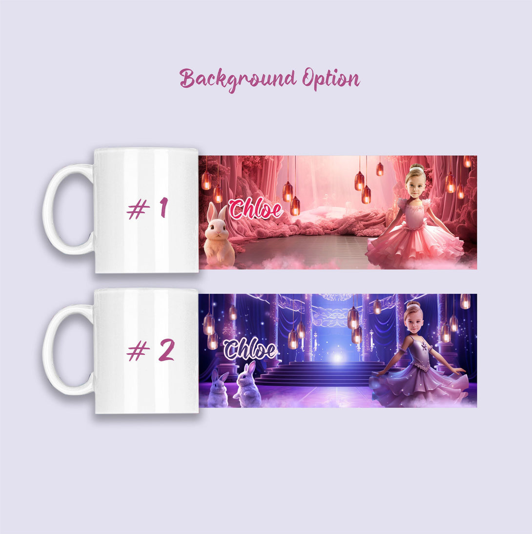 Ballet Gift Custom Mug, Birthday Girl Ballerina Print Gift - Custamazegifts.com 